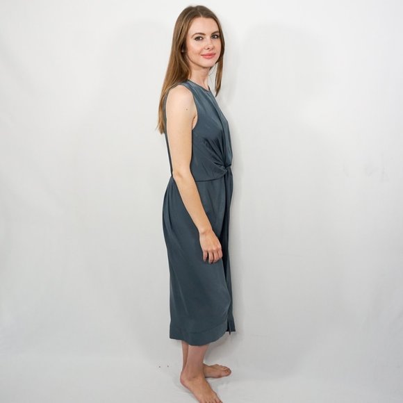 EVERLY Slate Gray Nerona Draped Dress NWT - Picture 3 of 6